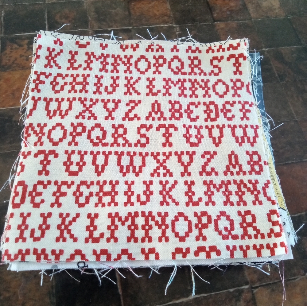 Text Print Charm Squares